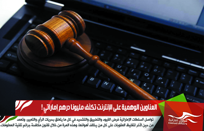 العناوين الوهمية على الإنترنت تكلف مليونا درهم إماراتي !