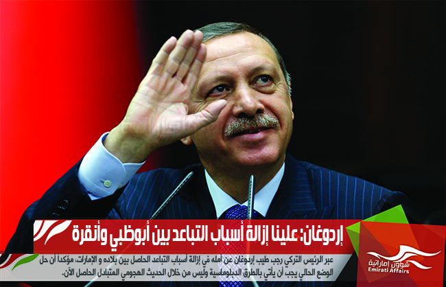 إردوغان: علينا إزالة أسباب التباعد بين أبوظبي وأنقرة