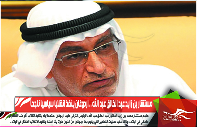 مستشار بن زايد عبد الخالق عبد الله .. أردوغان ينفذ انقلابا سياسيا ناجحا
