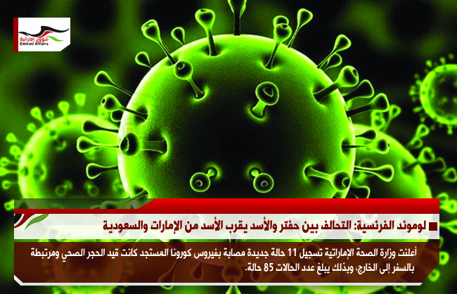 ارتفاع عدد المصابين بفايروس كورونا بالإمارات لـ 85 حالة