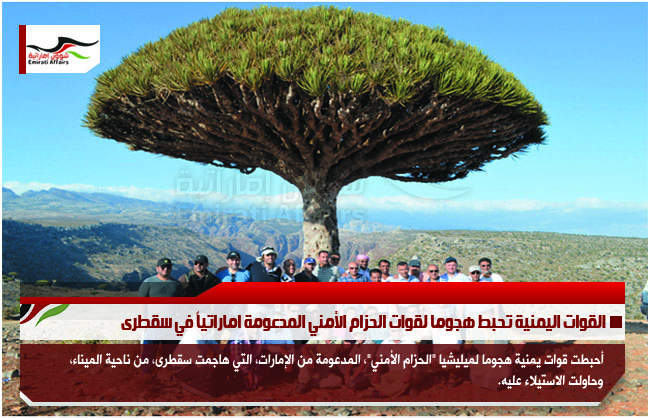 القوات اليمنية تحبط هجوما لقوات الحزام الأمني المدعومة اماراتياً في سقطرى