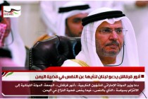 أنور قرقاش يدعو لبنان لنأيها عن النفس في قضية اليمن