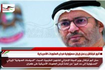 أنور قرقاش يحمل إيران مسؤولية فرض العقوبات الأمريكية