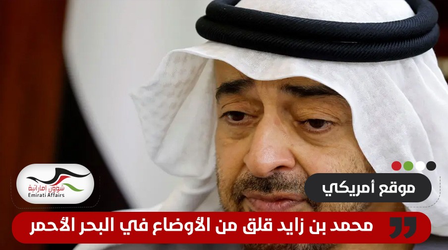 موقع أمريكي: محمد بن زايد قلق من تدهور الأوضاع في البحر الأحمر