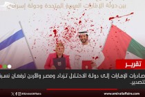 رغم العدوان على غزة .. صادرات الإمارات إلى دولة الاحتلال تزداد ومصر والأردن ترفعان نسبة التصدير..